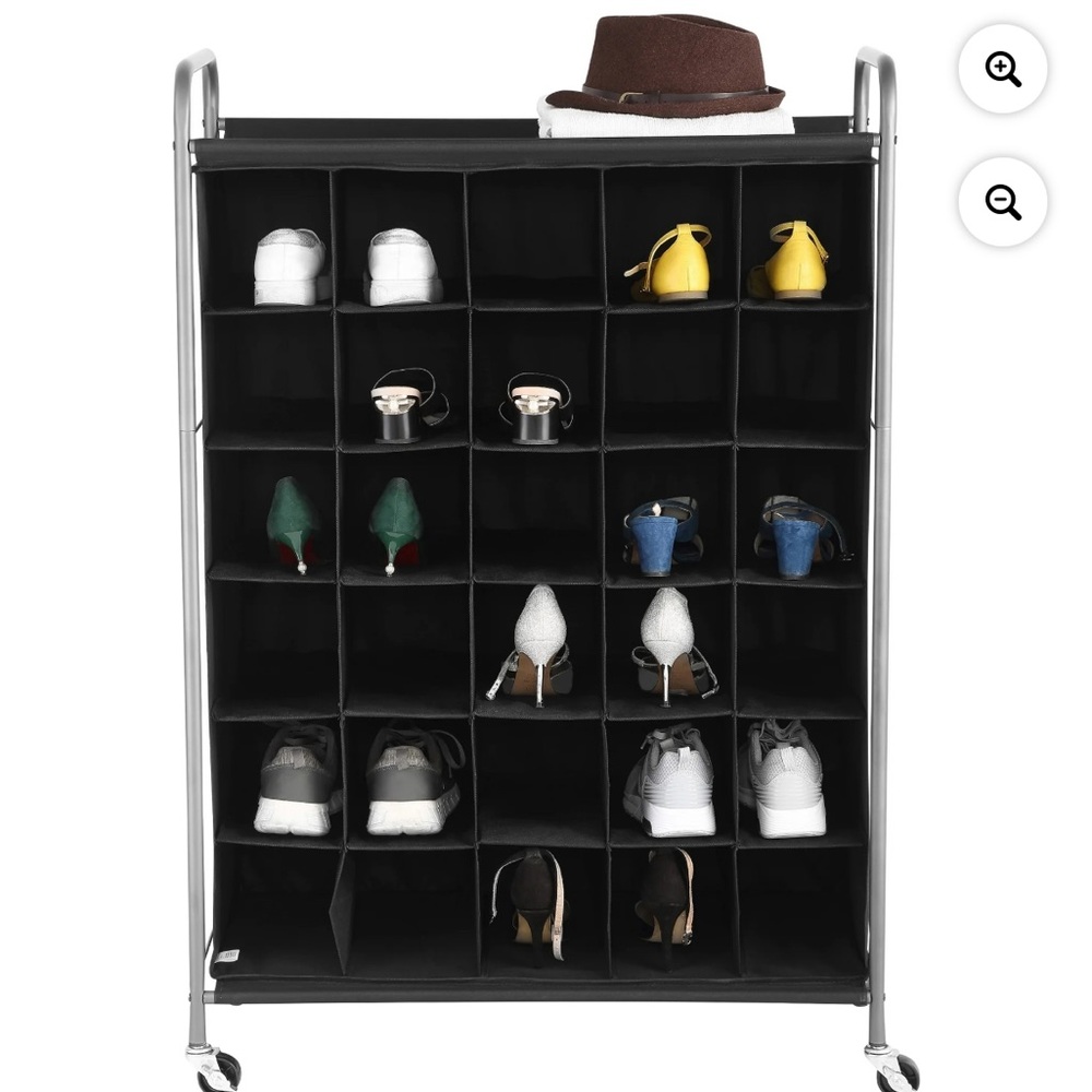Mainstays 6 Tiers 30-Pairs Rolling Shoe Organizer